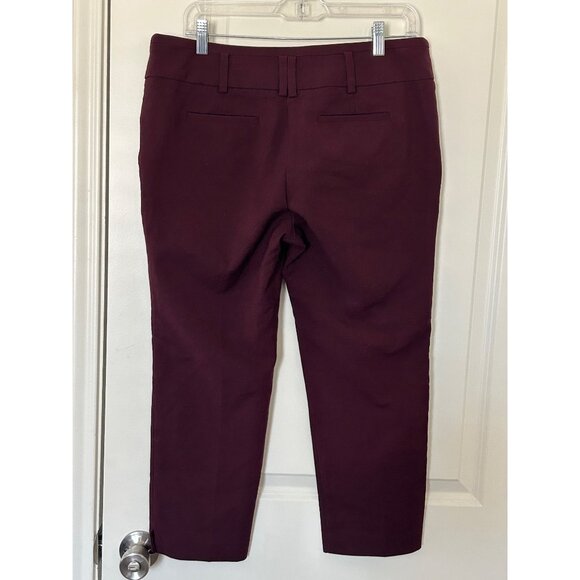 7th Avenue Design Studio New York Co Burgundy Stretch Pull on Pants size 12 - Picture 2 of 9